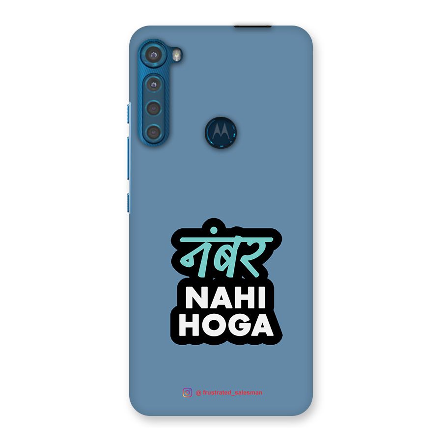 Number Nahi Hoga SteelBlue Back Case for Motorola One Fusion Plus