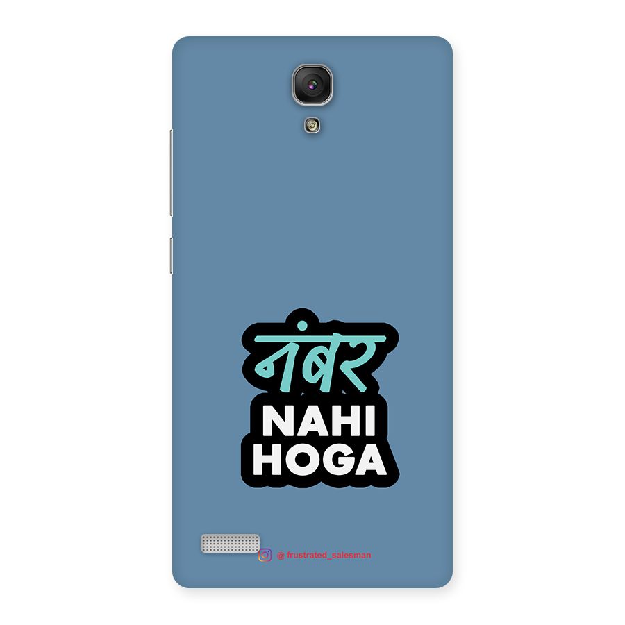 Number Nahi Hoga SteelBlue Back Case for Redmi Note Prime
