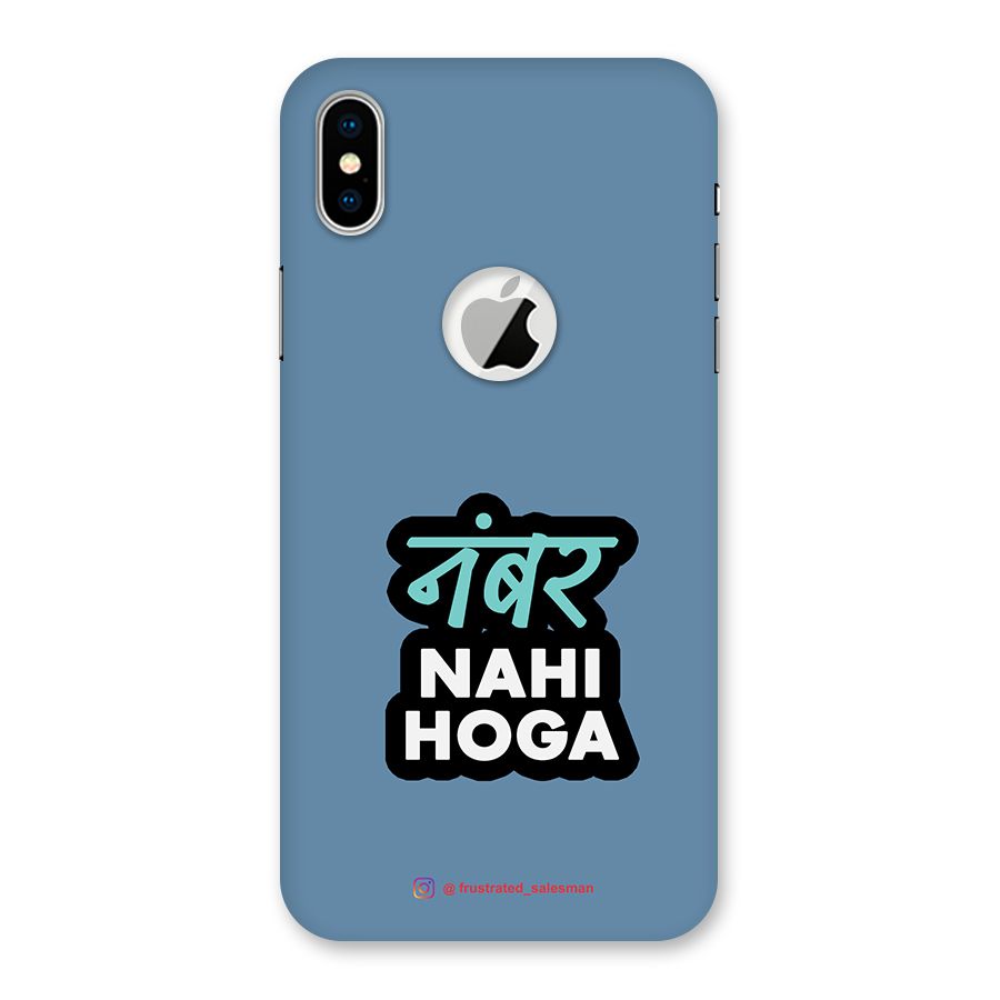 Number Nahi Hoga SteelBlue Back Case for iPhone X Logo Cut