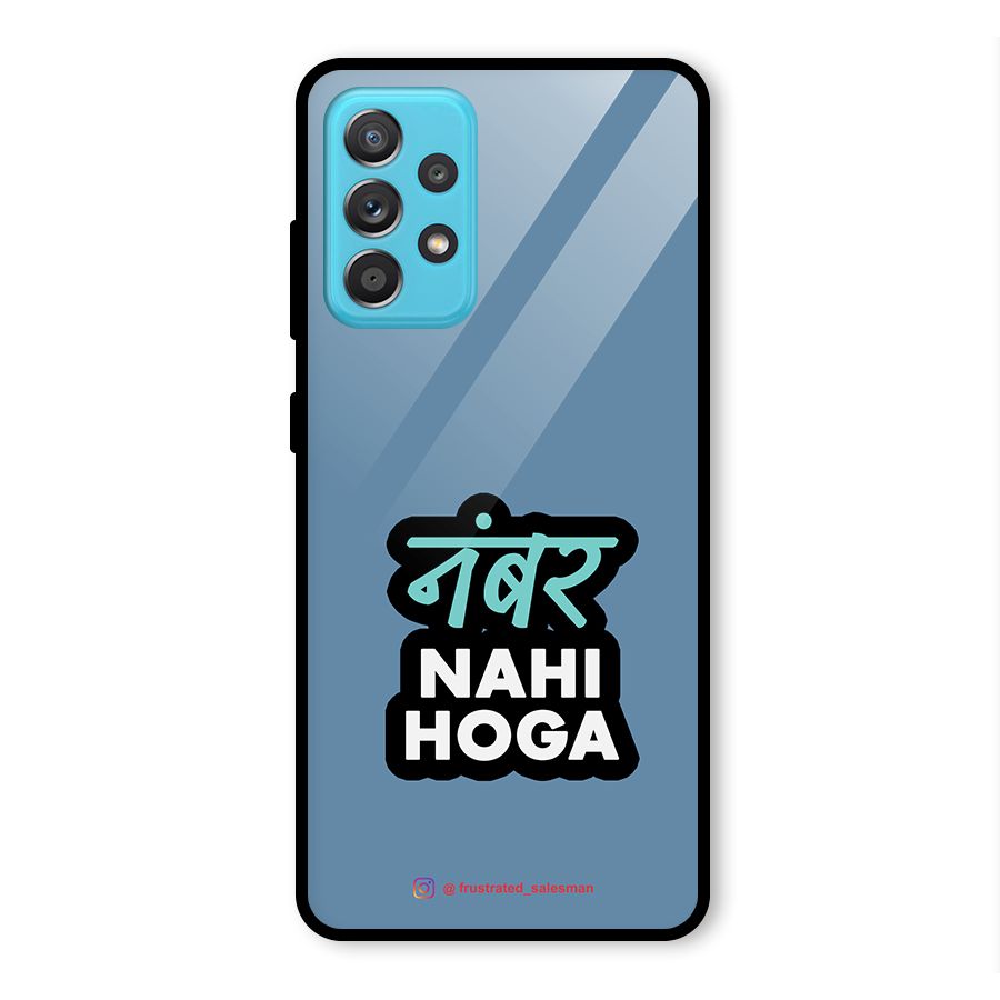 Number Nahi Hoga SteelBlue Glass Back Case for Galaxy A52s 5G