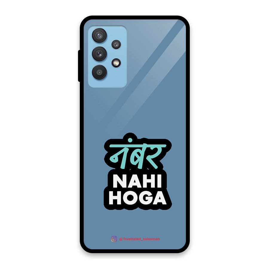Number Nahi Hoga SteelBlue Glass Back Case for Galaxy M32 5G