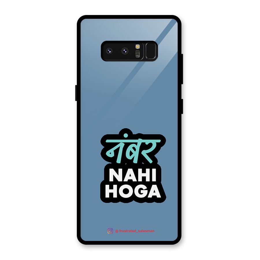 Number Nahi Hoga SteelBlue Glass Back Case for Galaxy Note 8