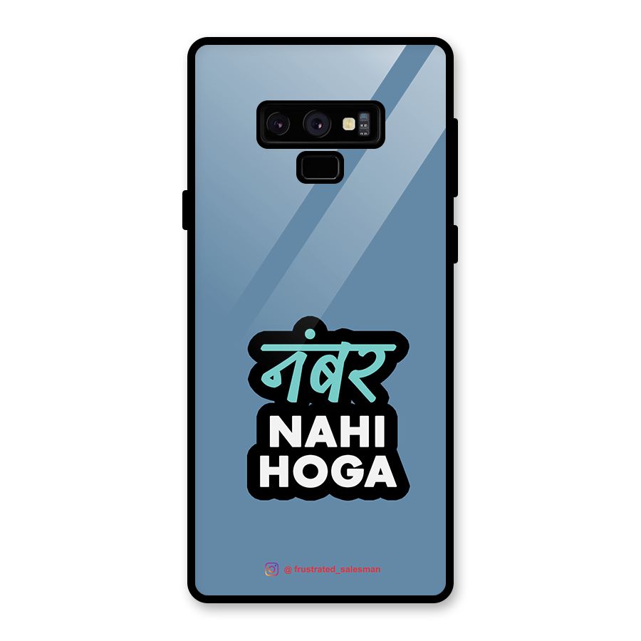 Number Nahi Hoga SteelBlue Glass Back Case for Galaxy Note 9