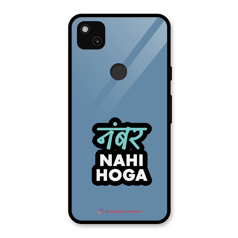 Number Nahi Hoga SteelBlue Glass Back Case for Google Pixel 4a