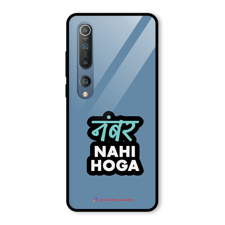 Number Nahi Hoga SteelBlue Glass Back Case for Mi 10