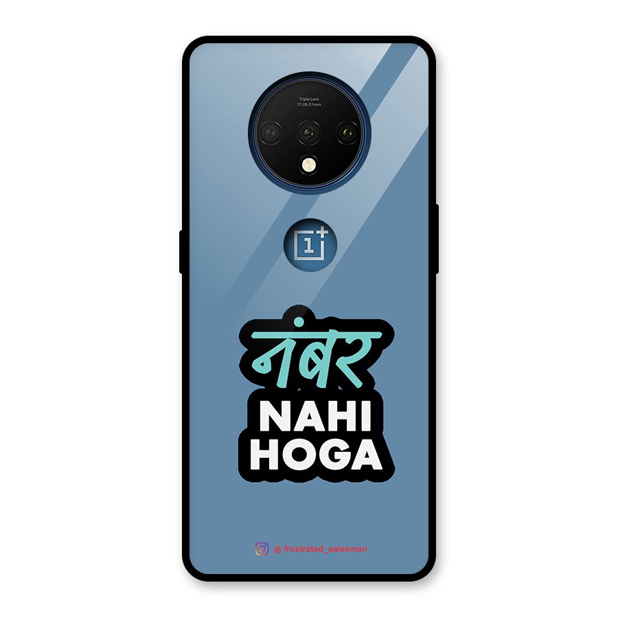 Number Nahi Hoga SteelBlue Glass Back Case for OnePlus 7T