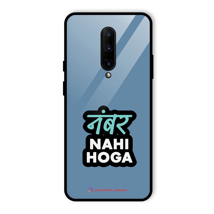 Number Nahi Hoga SteelBlue Glass Back Case for OnePlus 7 Pro