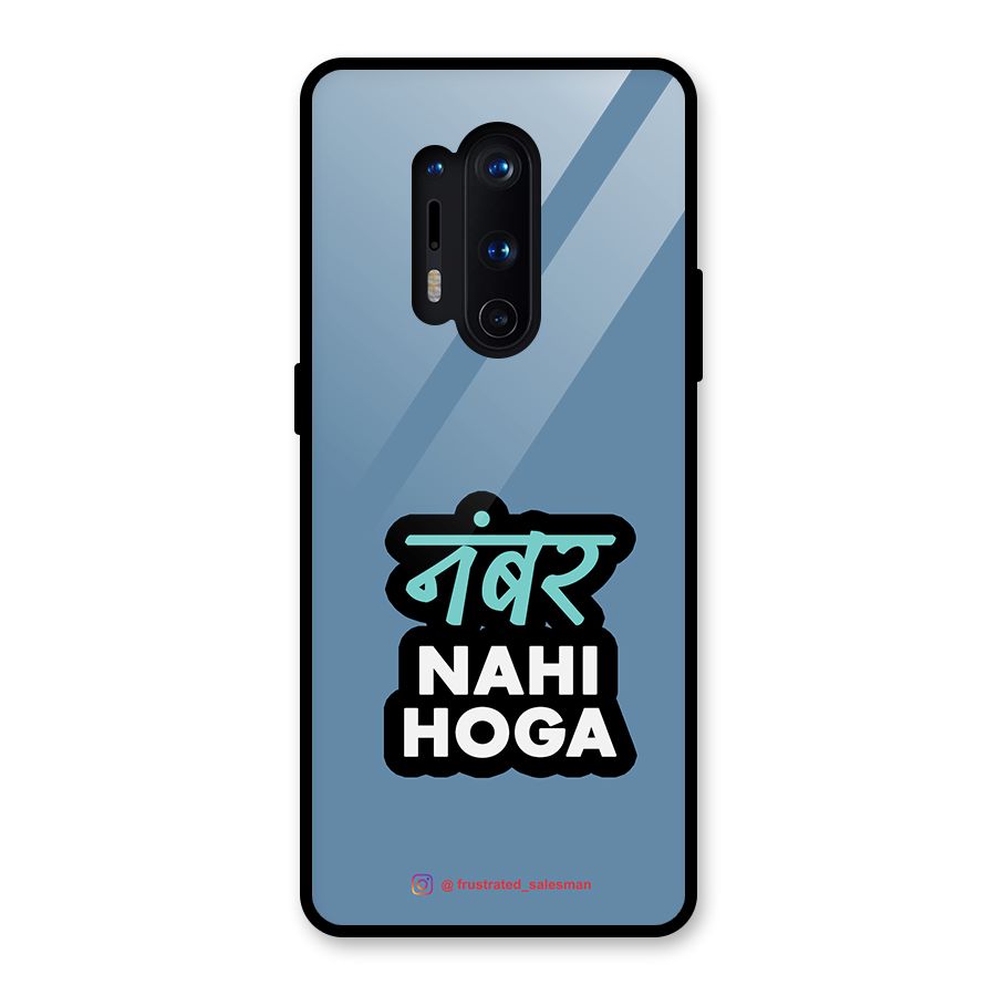 Number Nahi Hoga SteelBlue Glass Back Case for OnePlus 8 Pro