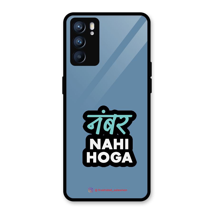 Number Nahi Hoga SteelBlue Glass Back Case for Oppo Reno6 5G