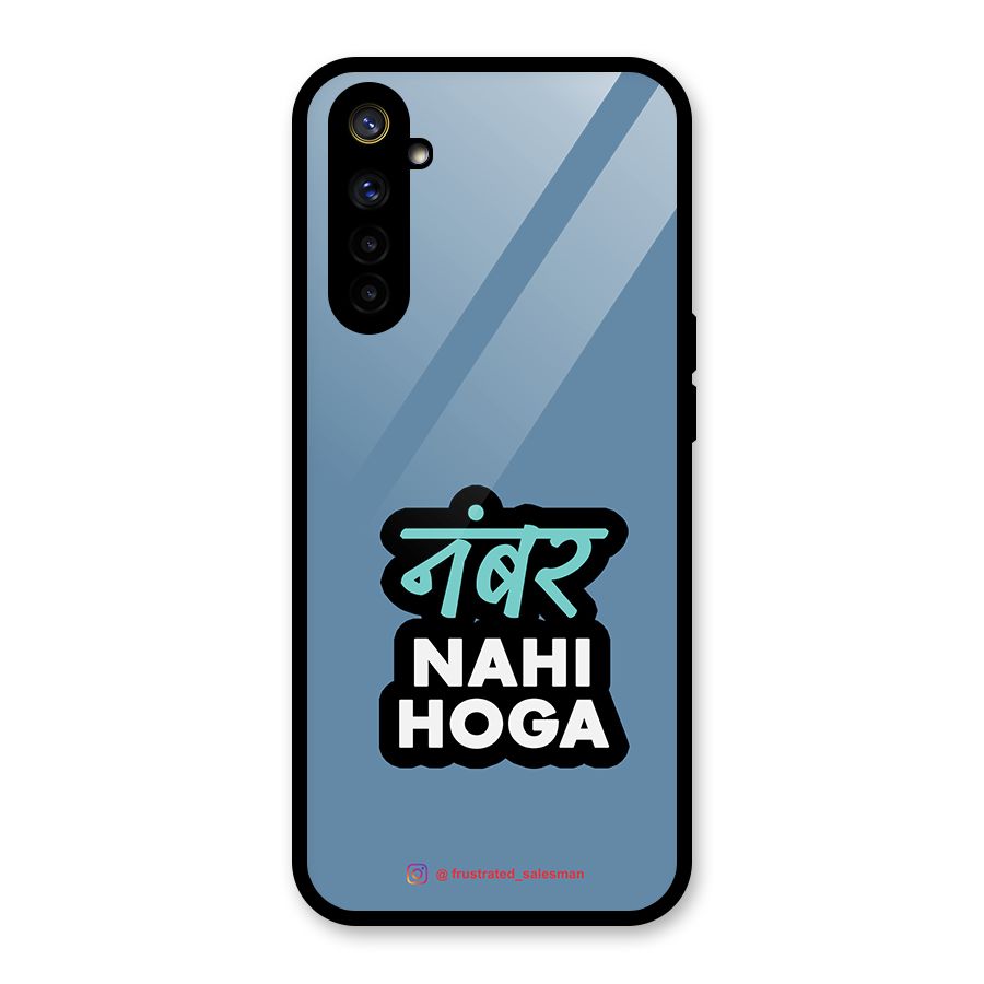 Number Nahi Hoga SteelBlue Glass Back Case for Realme 6