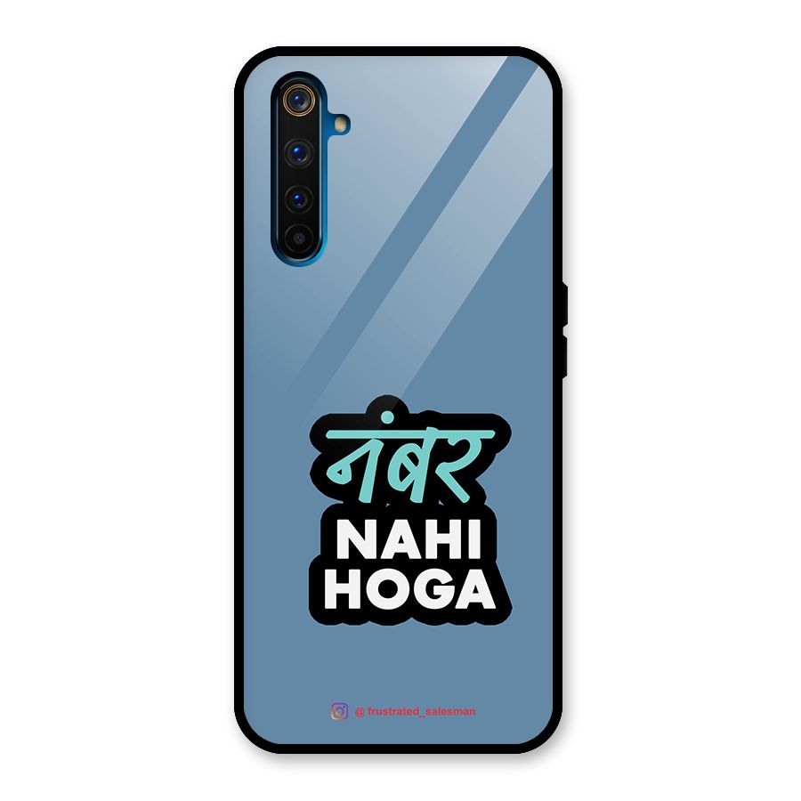 Number Nahi Hoga SteelBlue Glass Back Case for Realme 6 Pro