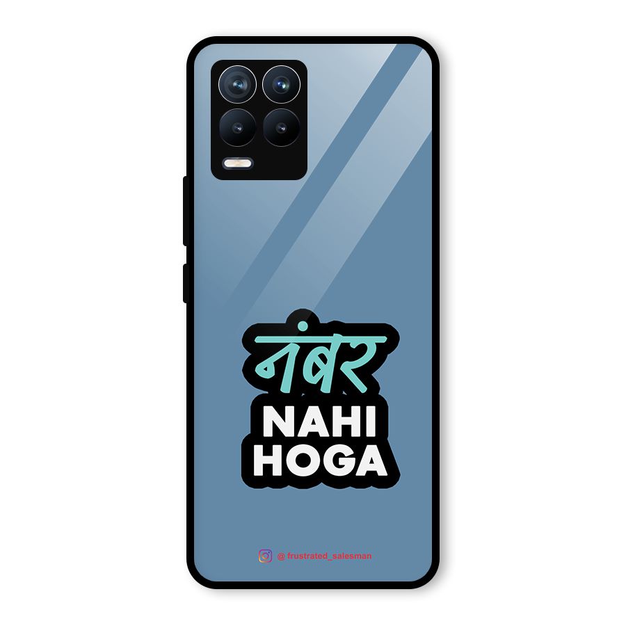 Number Nahi Hoga SteelBlue Glass Back Case for Realme 8 Pro