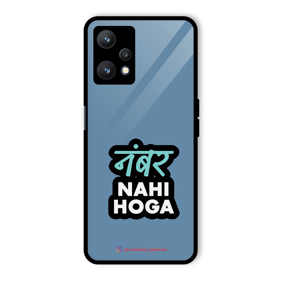 Number Nahi Hoga SteelBlue Glass Back Case for Realme 9 Pro 5G