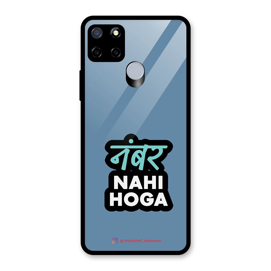 Number Nahi Hoga SteelBlue Glass Back Case for Realme Narzo 20