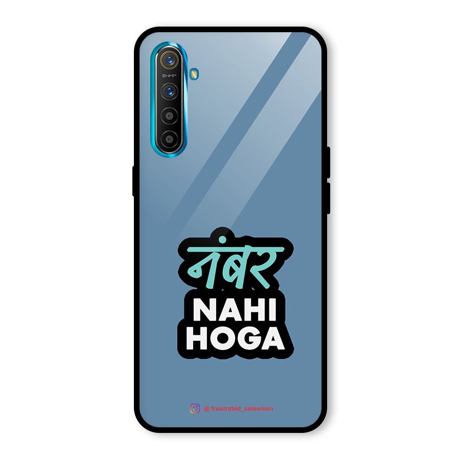 Number Nahi Hoga SteelBlue Glass Back Case for Realme X2