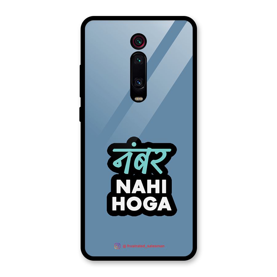 Number Nahi Hoga SteelBlue Glass Back Case for Redmi K20 Pro