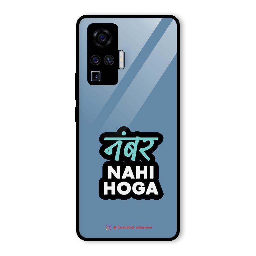 Number Nahi Hoga SteelBlue Glass Back Case for Vivo X50 Pro