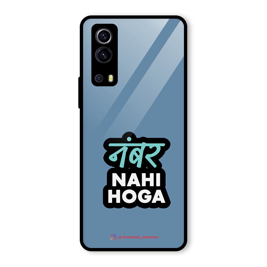 Number Nahi Hoga SteelBlue Glass Back Case for Vivo iQOO Z3