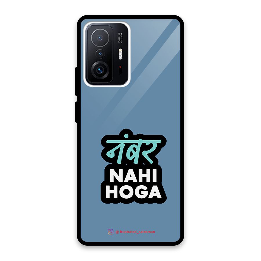 Number Nahi Hoga SteelBlue Glass Back Case for Xiaomi 11T Pro
