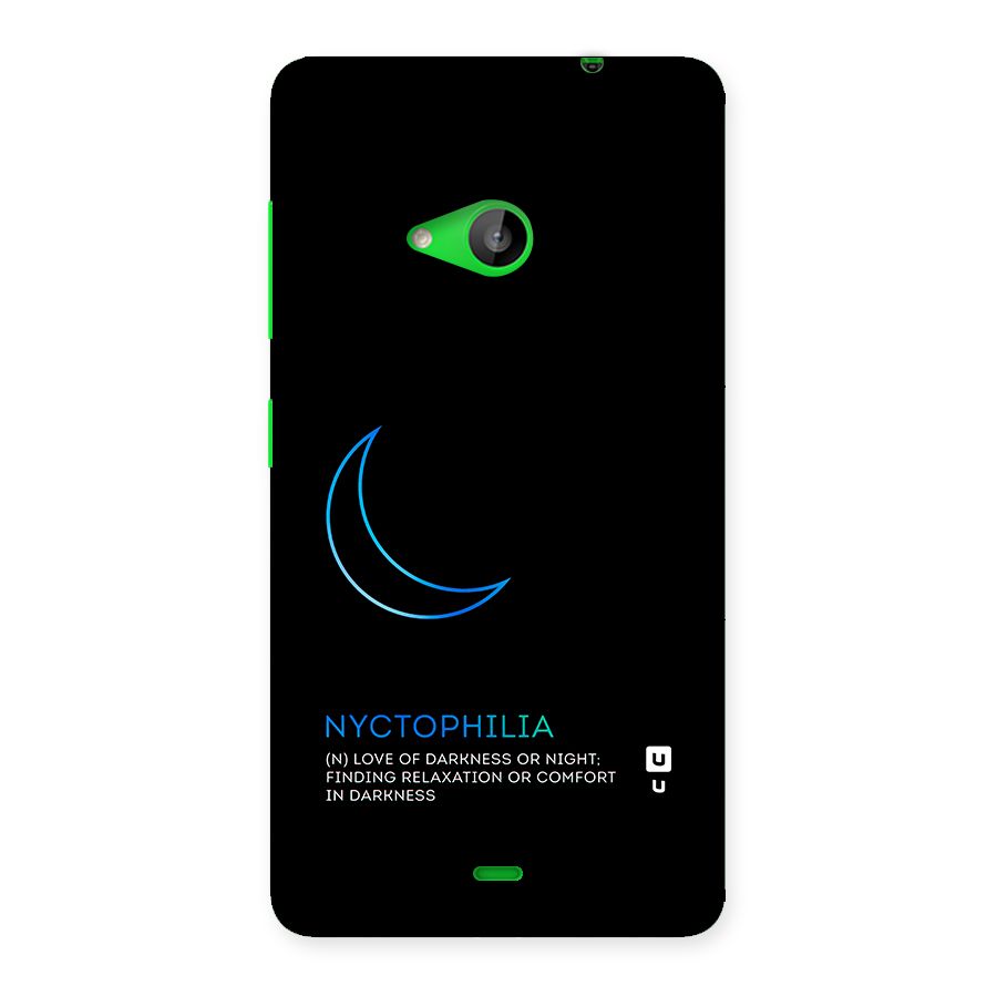 Nyctophilia Love of Darkness Back Case for Lumia 535