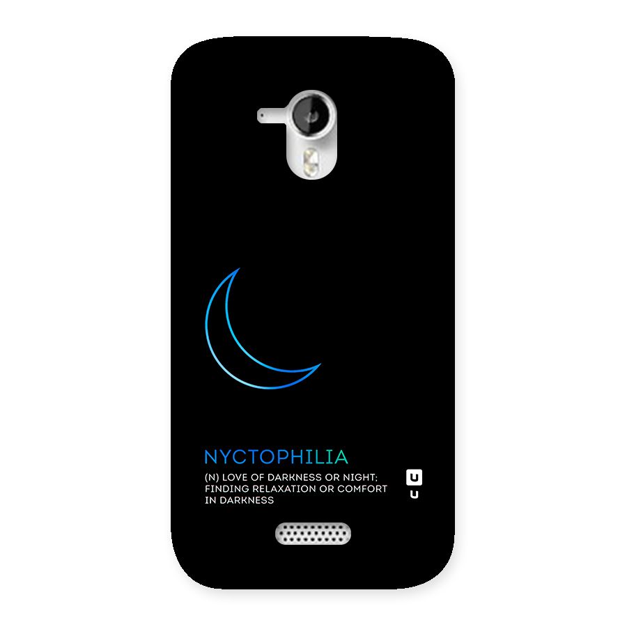 Nyctophilia Love of Darkness Back Case for Micromax Canvas HD A116