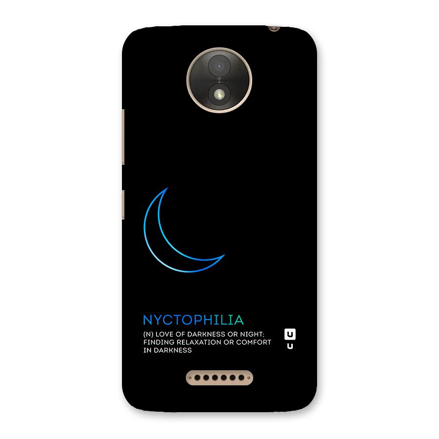 Nyctophilia Love of Darkness Back Case for Moto C Plus