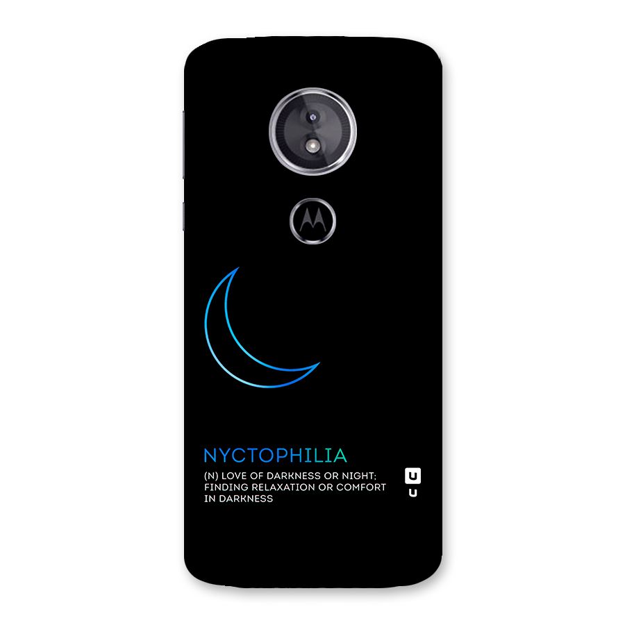 Nyctophilia Love of Darkness Back Case for Moto E5