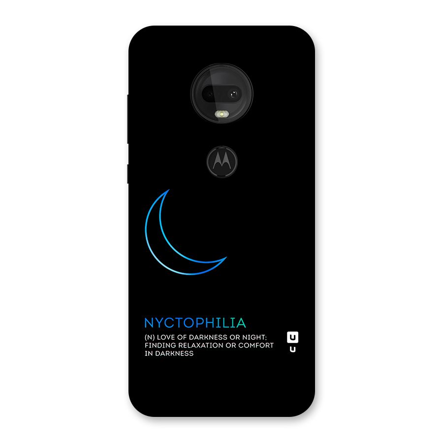 Nyctophilia Love of Darkness Back Case for Moto G7