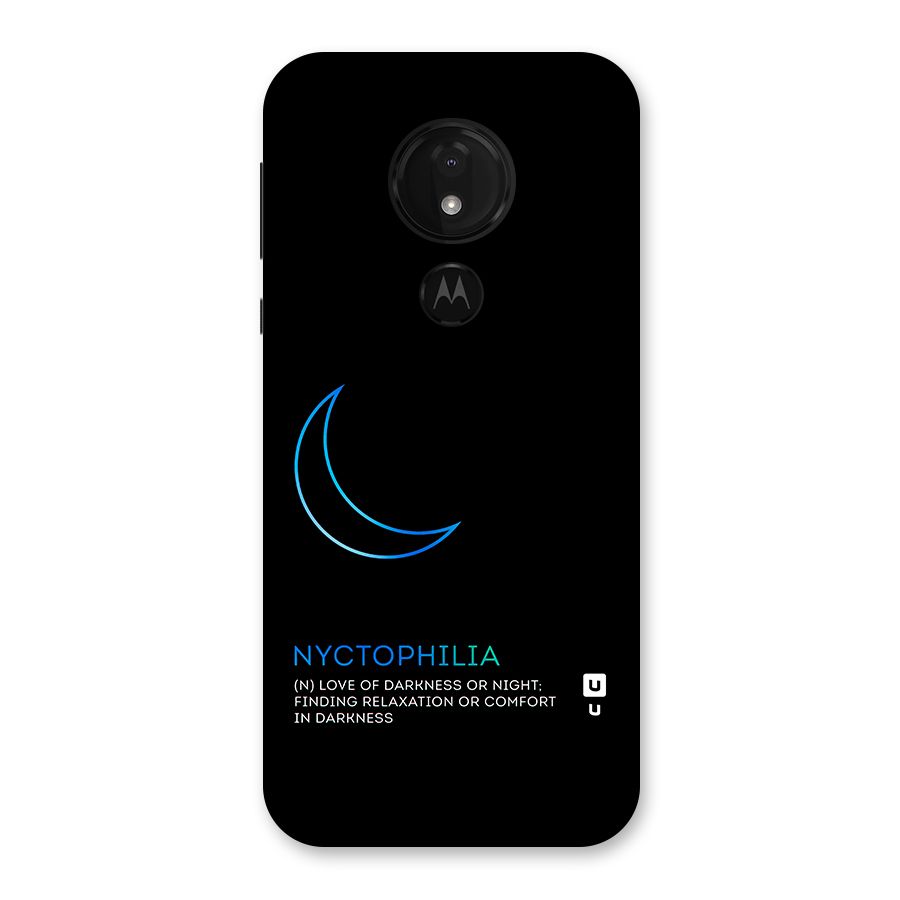 Nyctophilia Love of Darkness Back Case for Moto G7 Power
