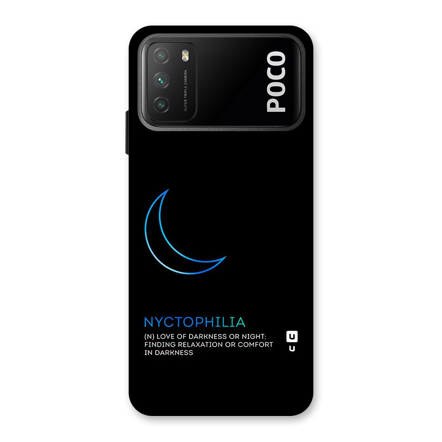 Nyctophilia Love of Darkness Back Case for Poco M3