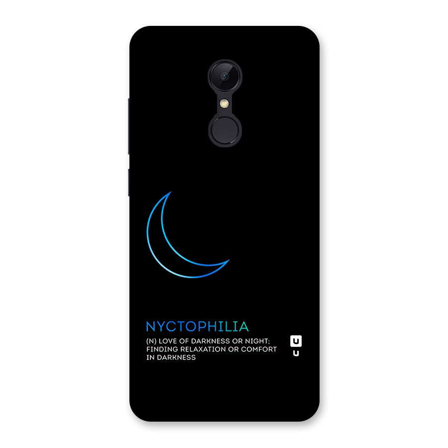 Nyctophilia Love of Darkness Back Case for Redmi 5