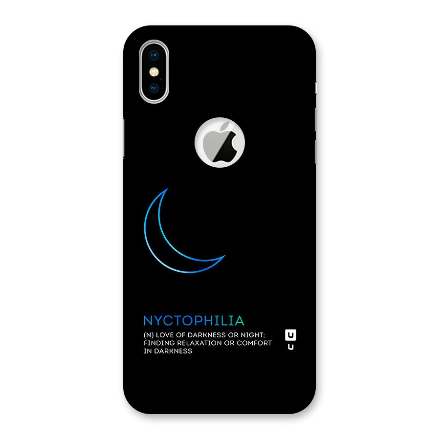 Nyctophilia Love of Darkness Back Case for iPhone X Logo Cut