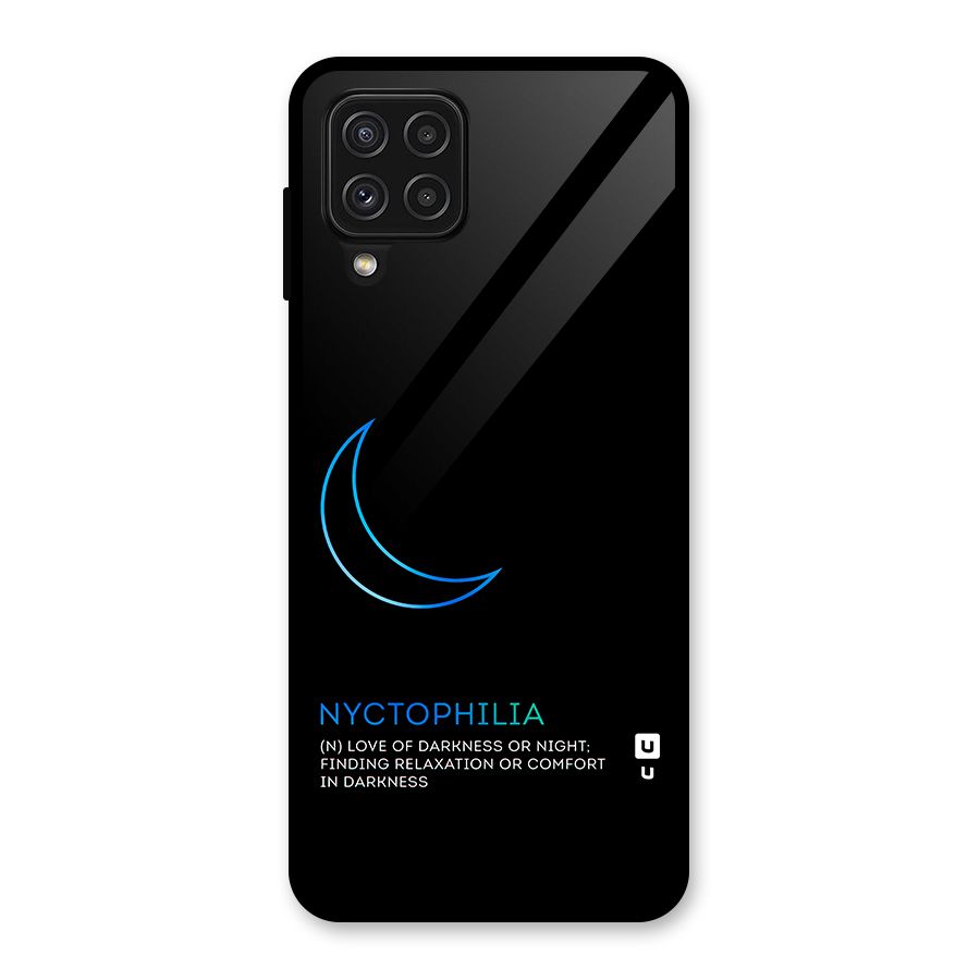 Nyctophilia Love of Darkness Glass Back Case for Galaxy A22 4G