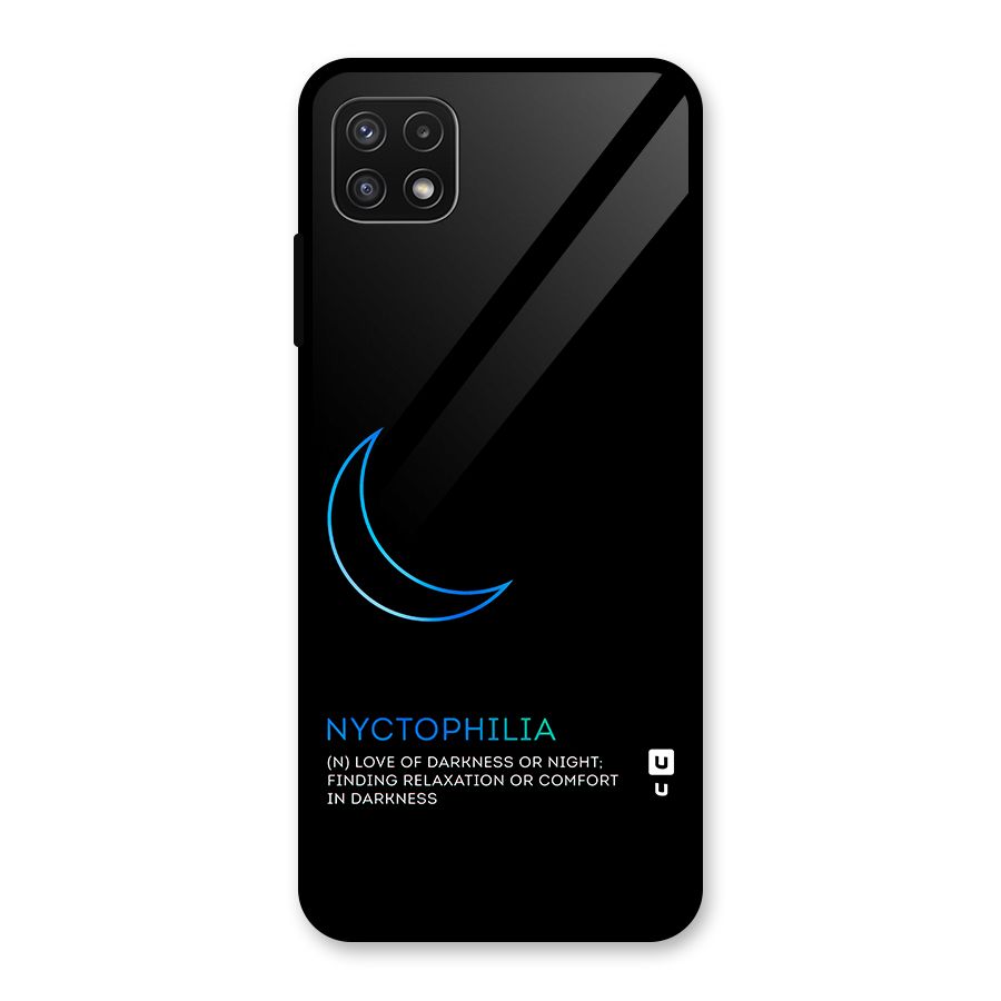 Nyctophilia Love of Darkness Glass Back Case for Galaxy A22 5G