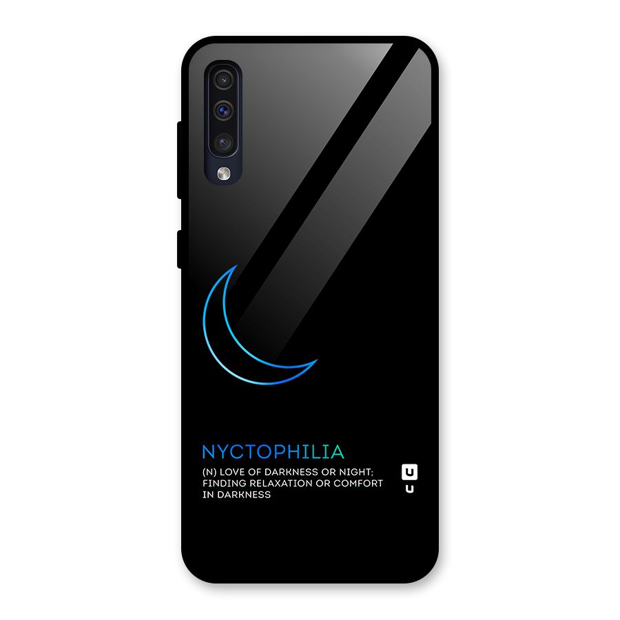Nyctophilia Love of Darkness Glass Back Case for Galaxy A50