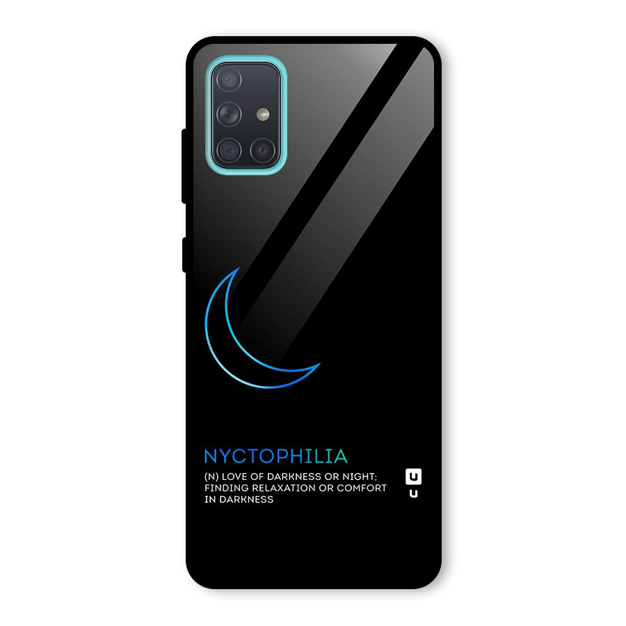 Nyctophilia Love of Darkness Glass Back Case for Galaxy A71