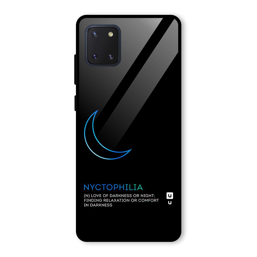 Nyctophilia Love of Darkness Glass Back Case for Galaxy Note 10 Lite