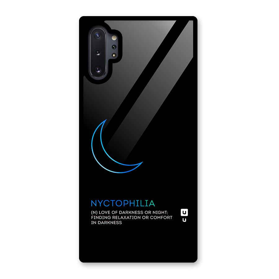 Nyctophilia Love of Darkness Glass Back Case for Galaxy Note 10 Plus