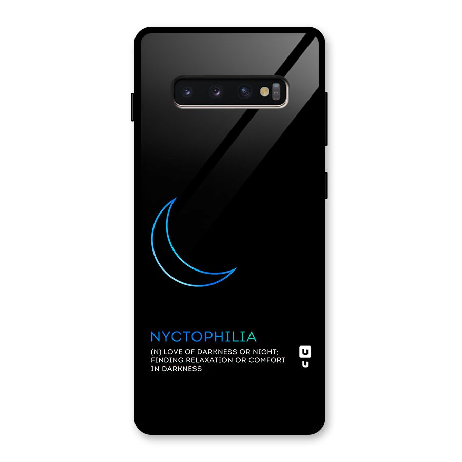 Nyctophilia Love of Darkness Glass Back Case for Galaxy S10 Plus