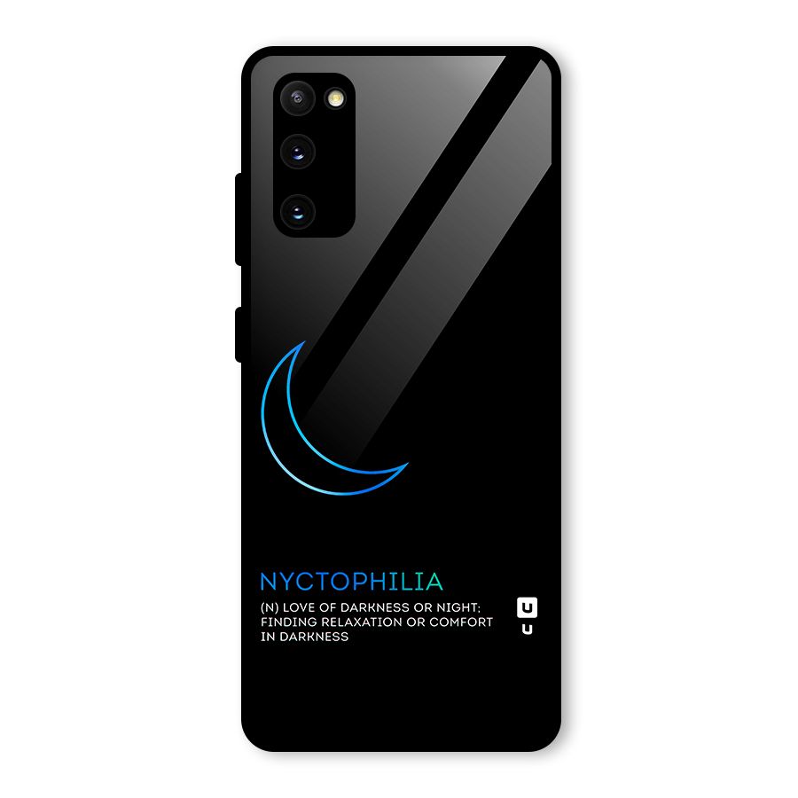Nyctophilia Love of Darkness Glass Back Case for Galaxy S20 FE 5G