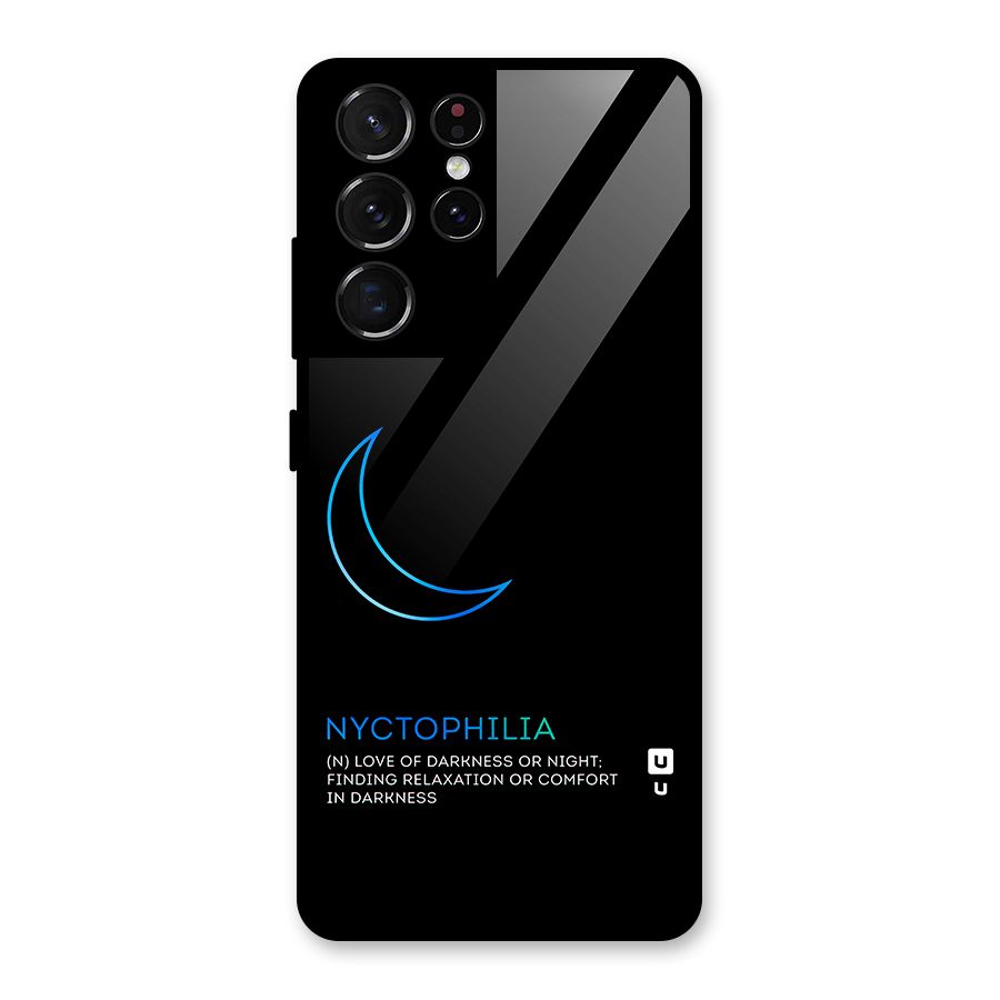 Nyctophilia Love of Darkness Glass Back Case for Galaxy S21 Ultra 5G