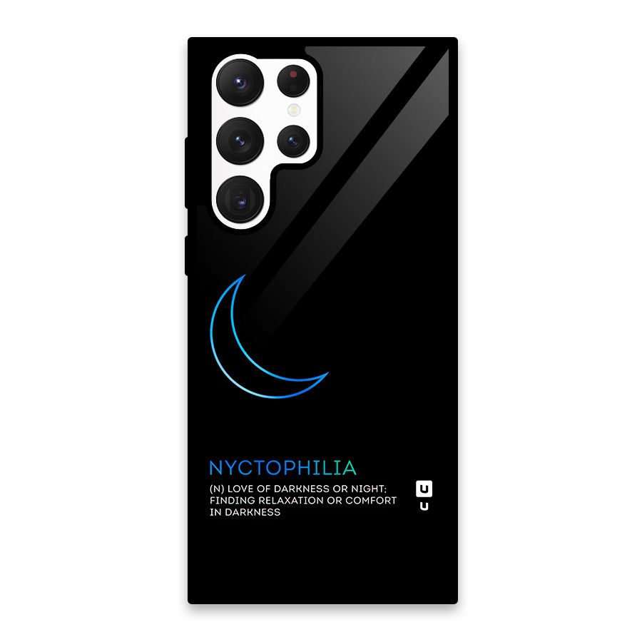 Nyctophilia Love of Darkness Glass Back Case for Galaxy S22 Ultra 5G