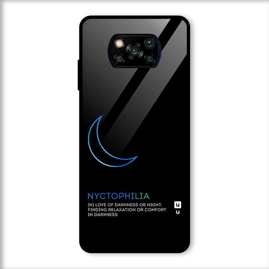 Nyctophilia Love of Darkness Glass Back Case for Poco X3