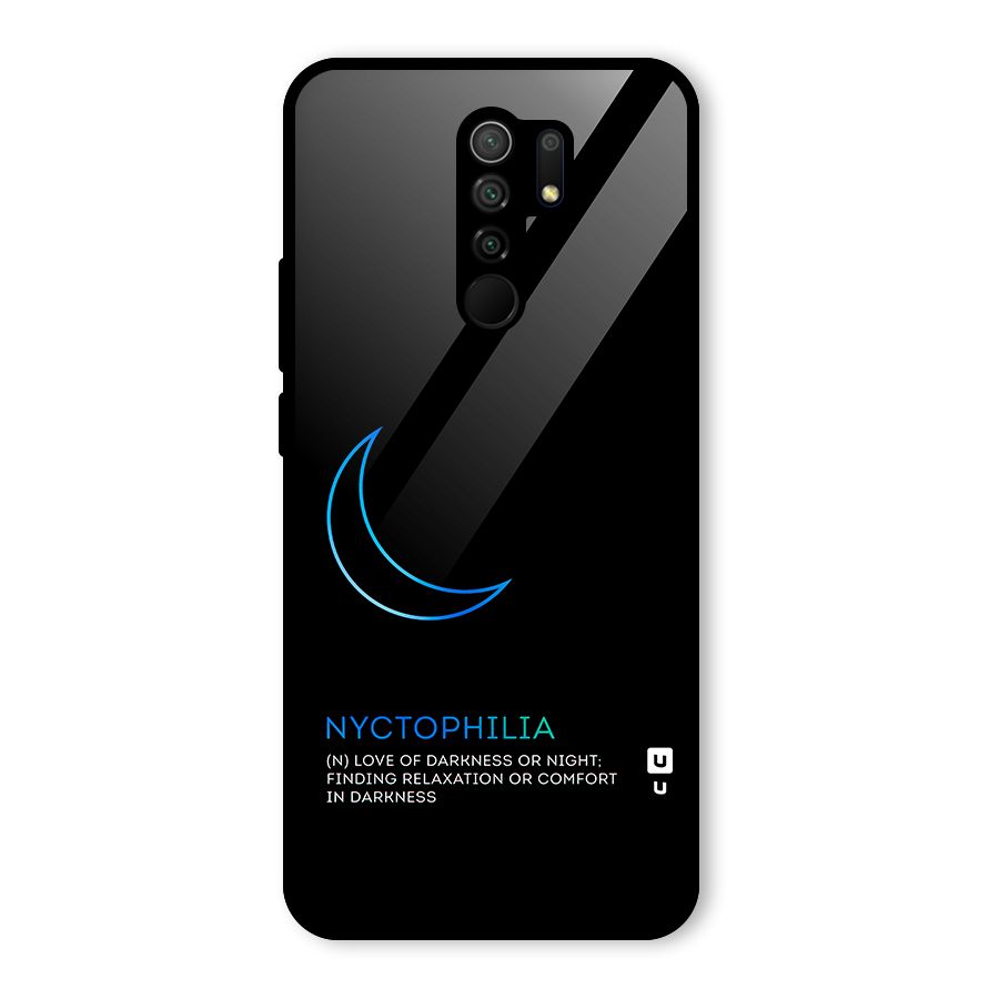 Nyctophilia Love of Darkness Glass Back Case for Redmi 9 Prime