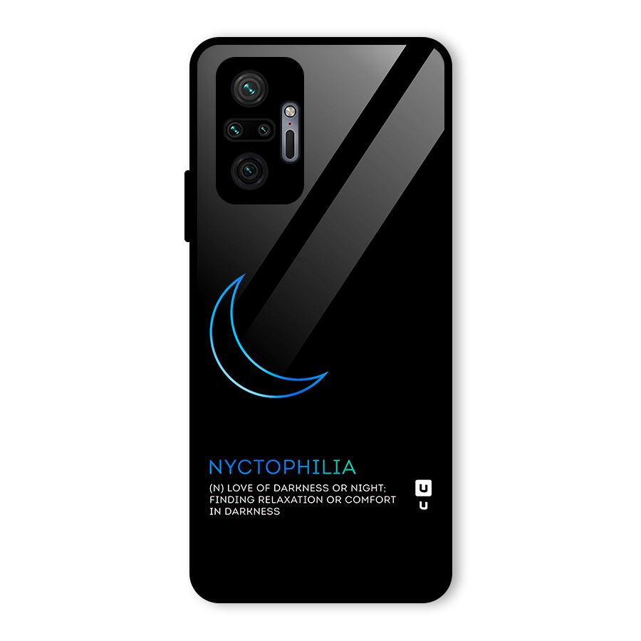 Nyctophilia Love of Darkness Glass Back Case for Redmi Note 10 Pro