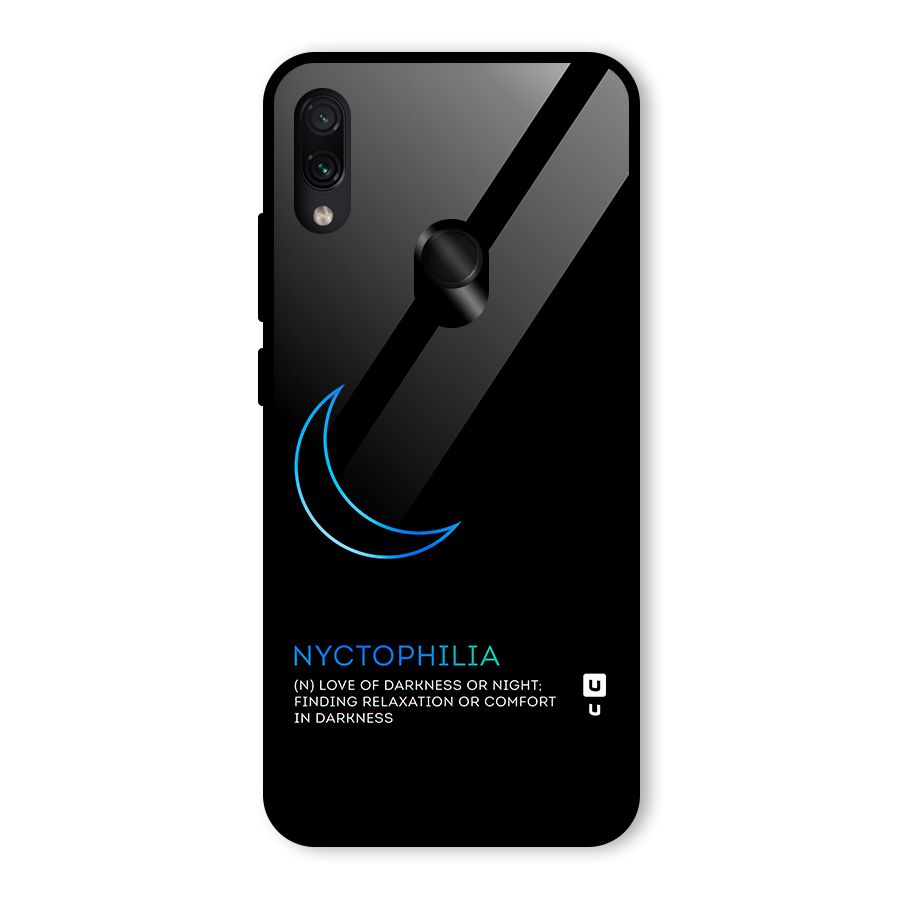 Nyctophilia Love of Darkness Glass Back Case for Redmi Note 7S
