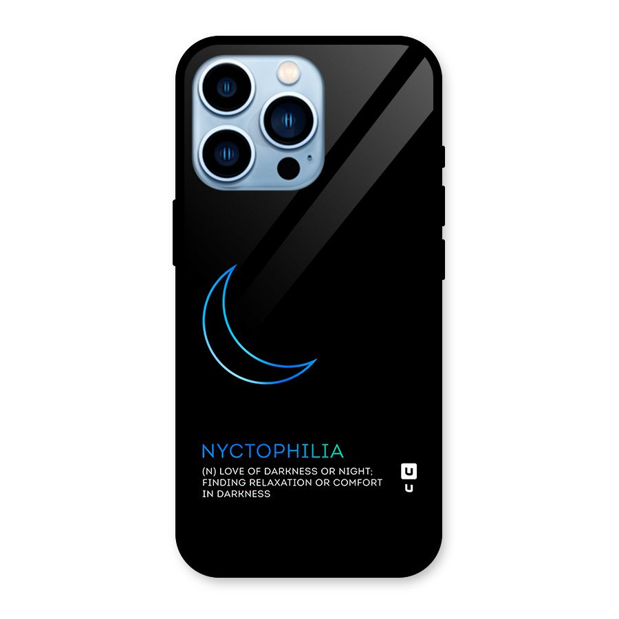 Nyctophilia Love of Darkness Glass Back Case for iPhone 13 Pro