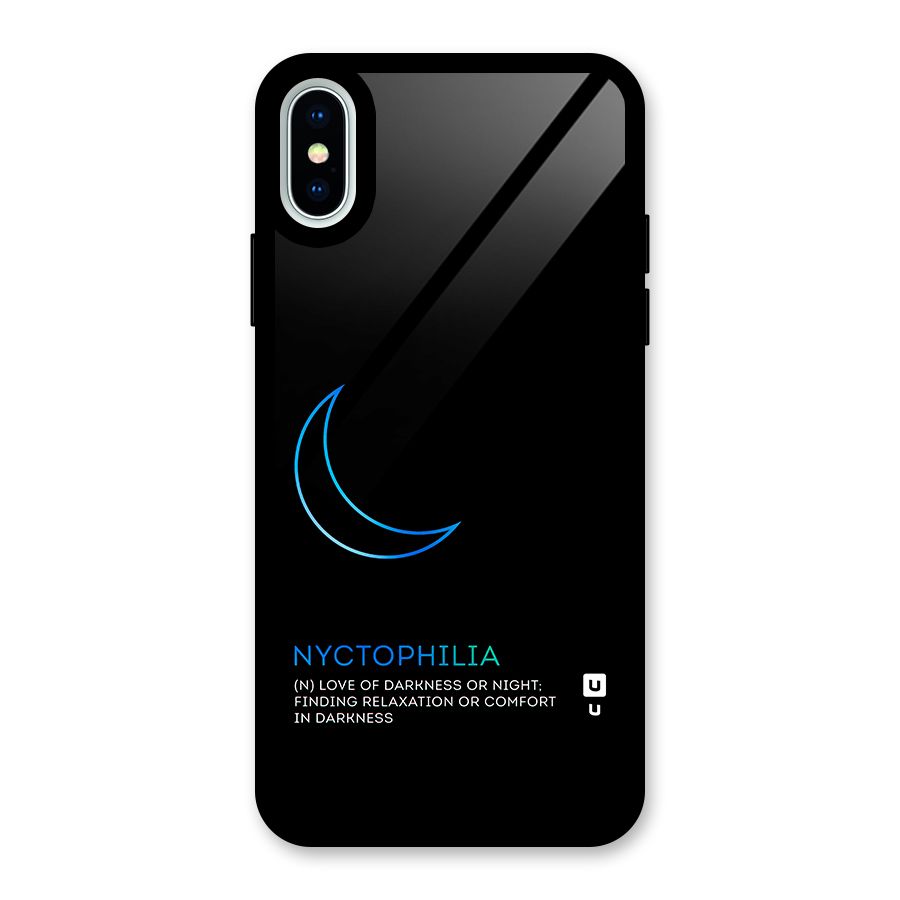 Nyctophilia Love of Darkness Glass Back Case for iPhone X