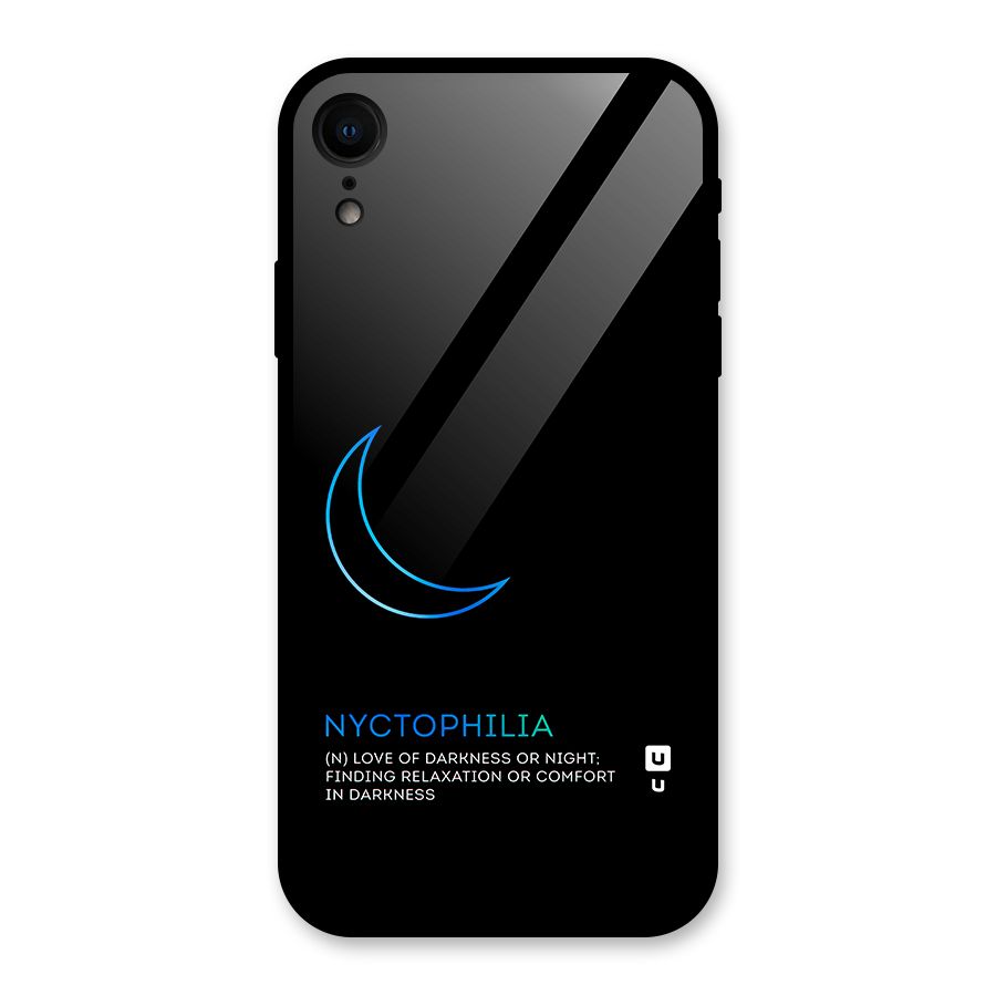 Nyctophilia Love of Darkness Glass Back Case for iPhone XR