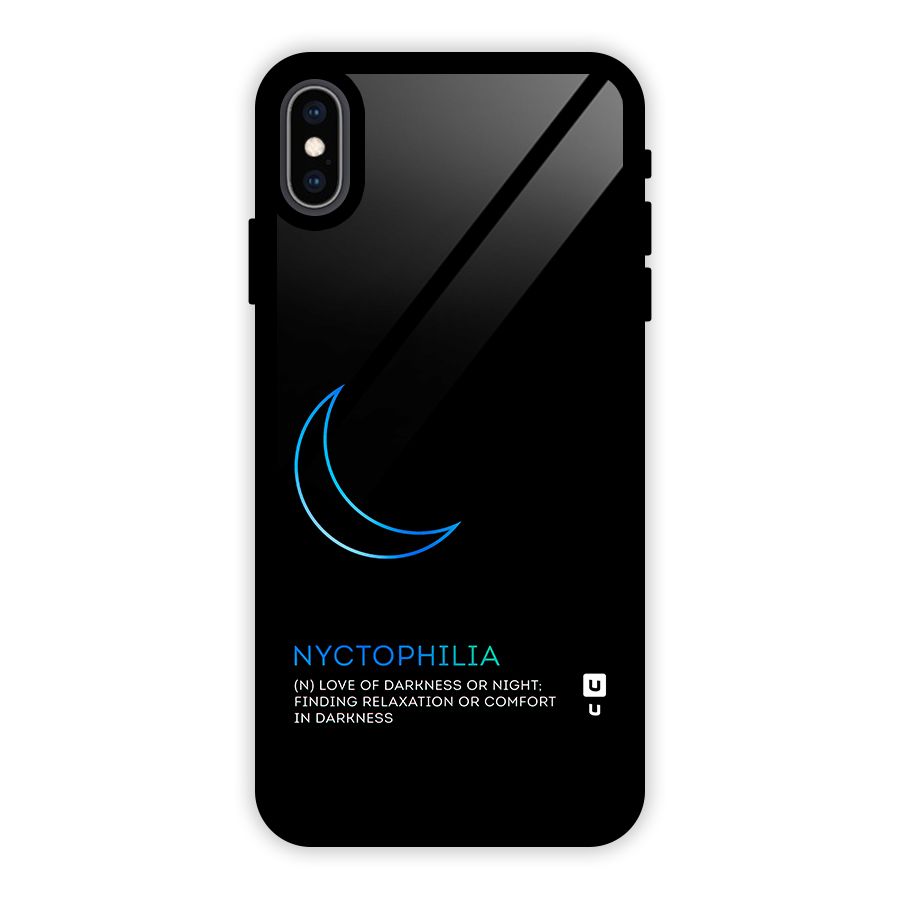 Nyctophilia Love of Darkness Glass Back Case for iPhone XS Max